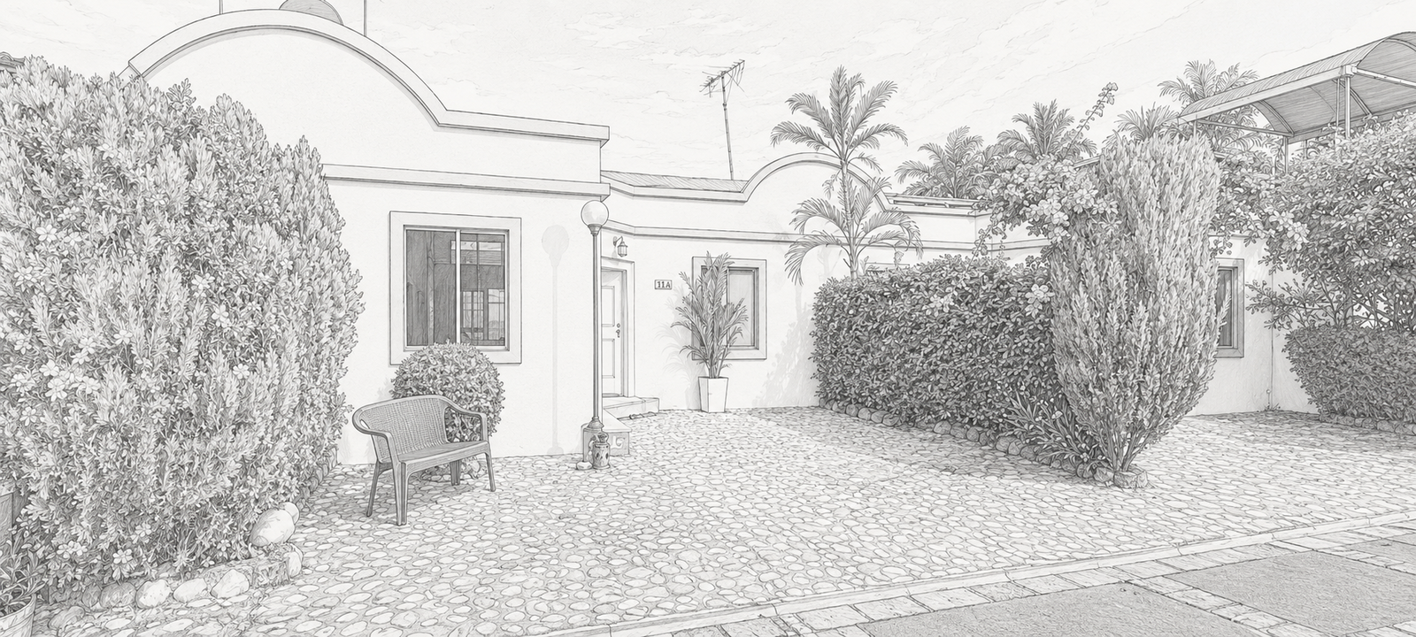 Sketch of the Casa Encanto de Melgar entrance