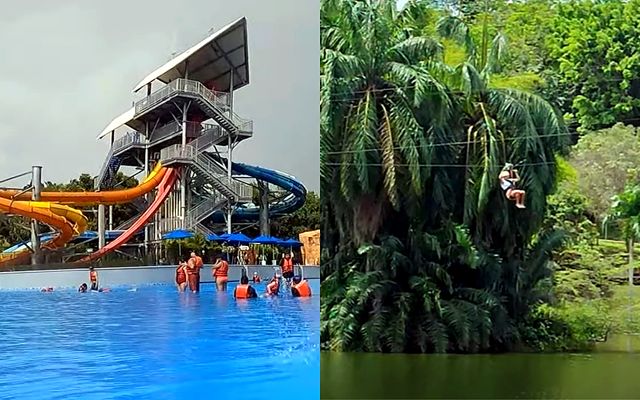Zona de parque acu&aacute;tico y naturaleza tropical cerca de Melgar, Tolima
